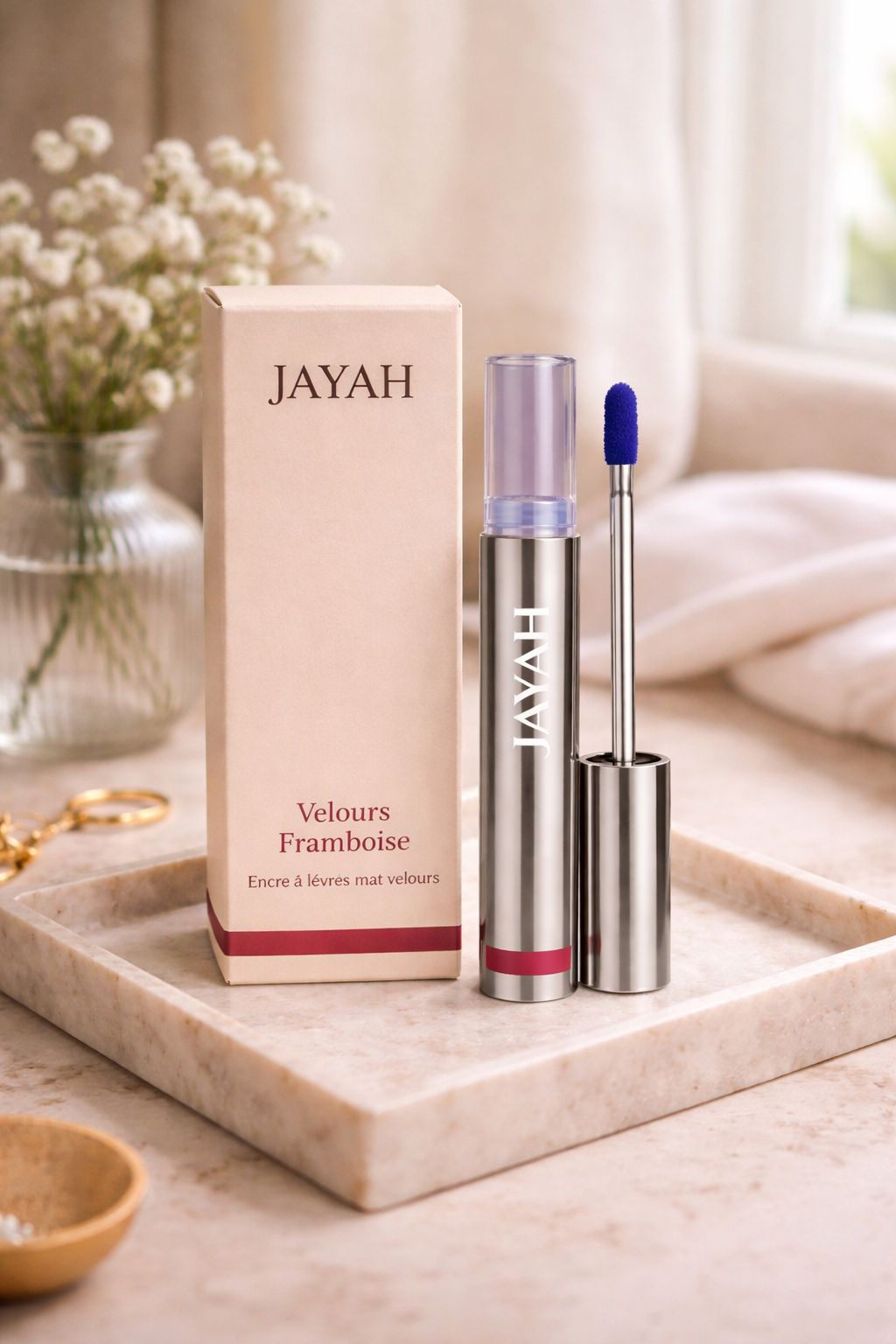 JAYAH | Encre à lèvres Mat - Rouge Framboise Profond